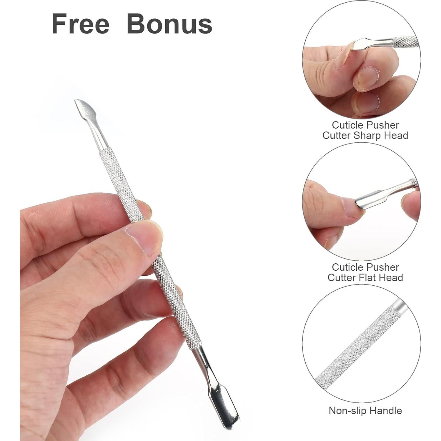 Kit Profesional de Cortadores de Cutículas Zhyu 2 Pcs Acero Inoxidable