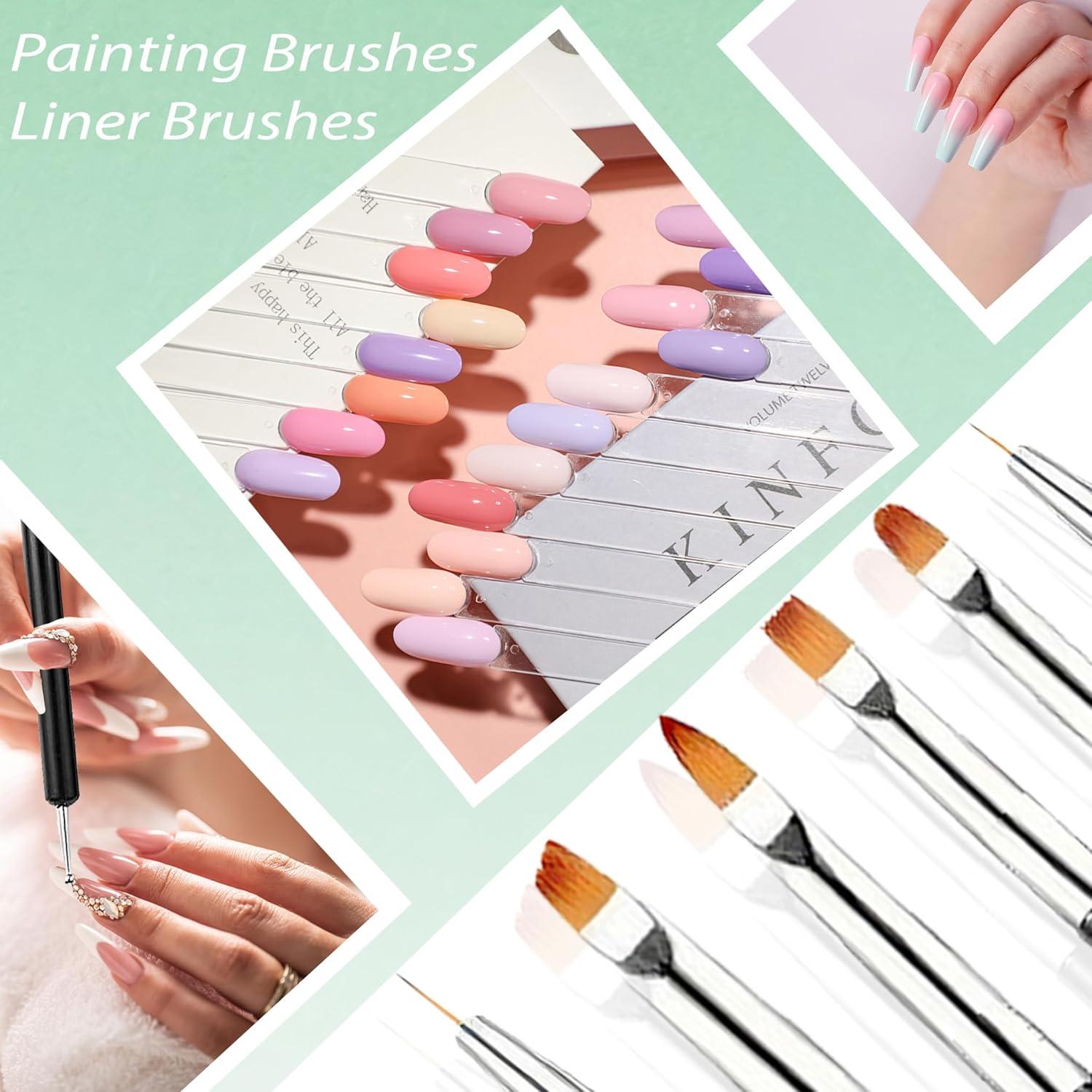 Kit de Pinceles de Arte de Uñas FULINJOY 6PCS Doble Extremo