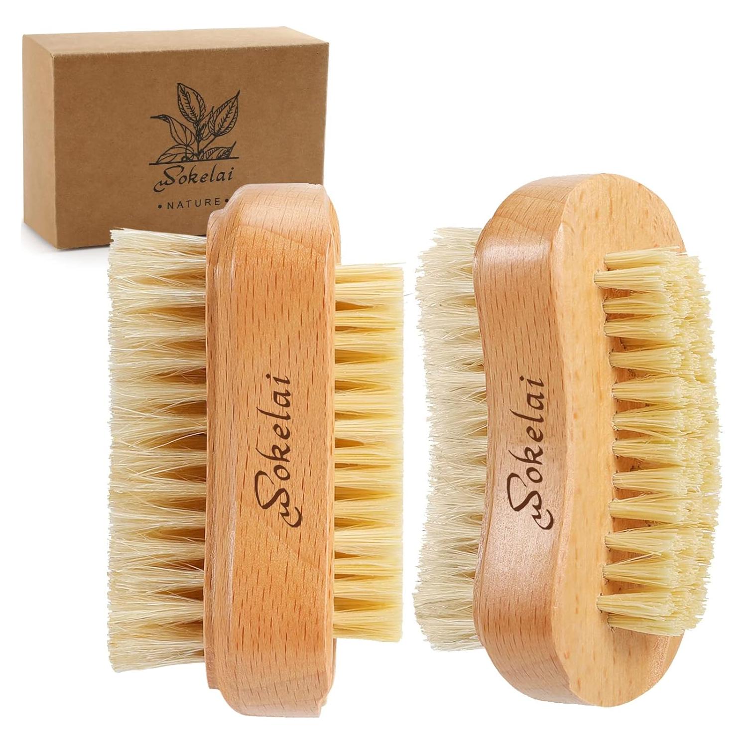 Cepillo de Uñas de Madera Natural Wokelai - 2 Piezas