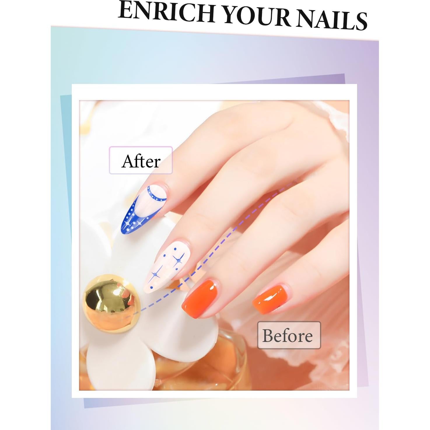 Juego de 10 Pinceles para Arte de Uñas YOOVR - Diseño Profesional