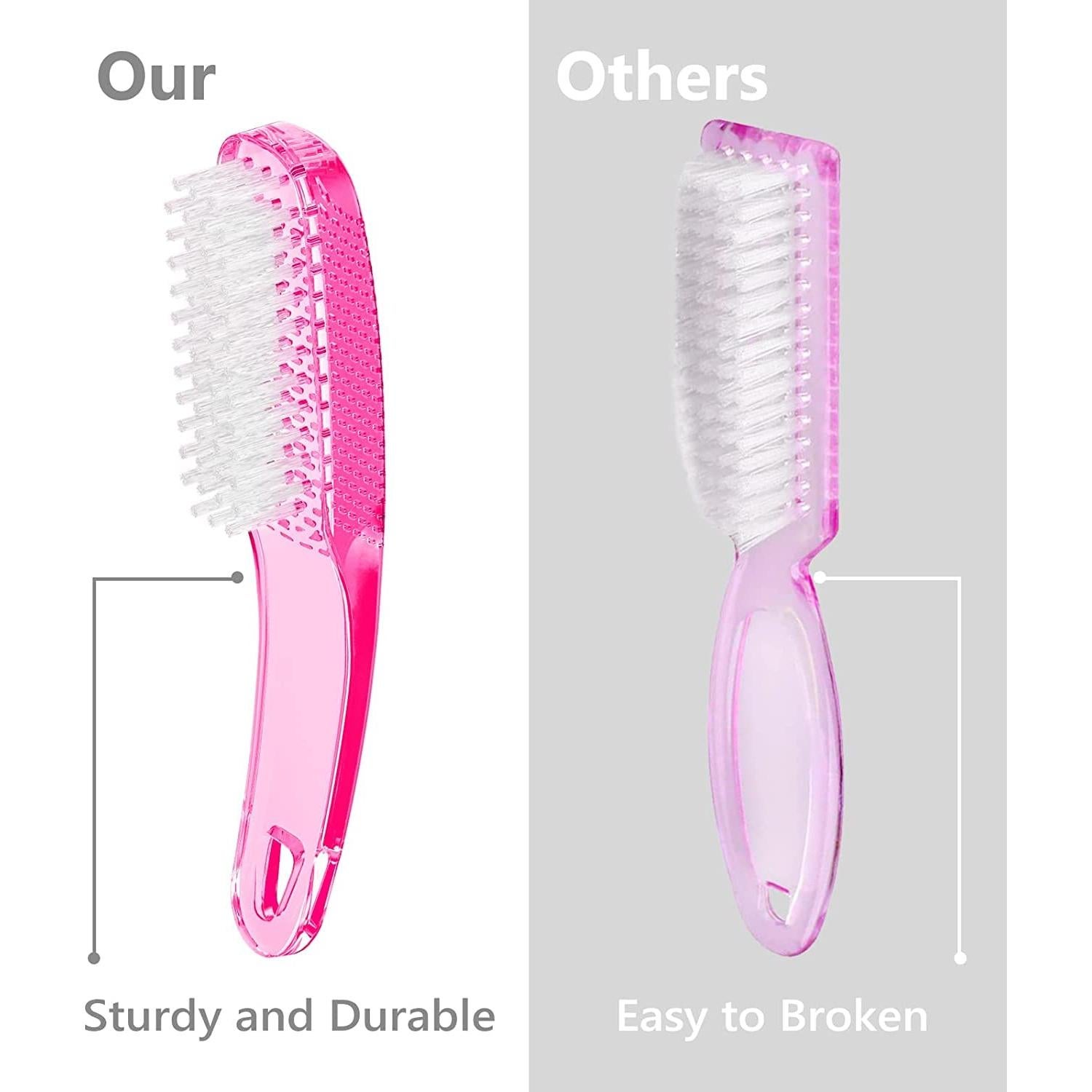 Cepillo de Uñas Larbois - Paquete de 4 con Mango Antideslizante