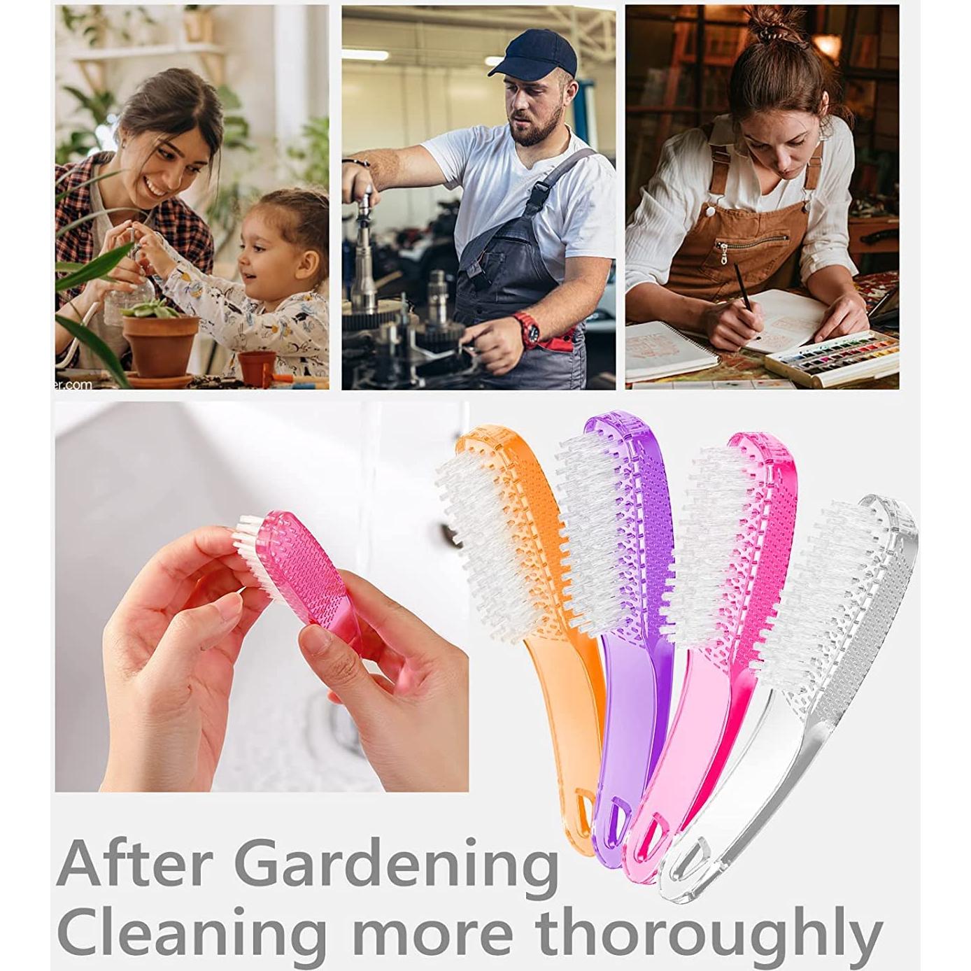 Cepillo de Uñas Larbois - Paquete de 4 con Mango Antideslizante