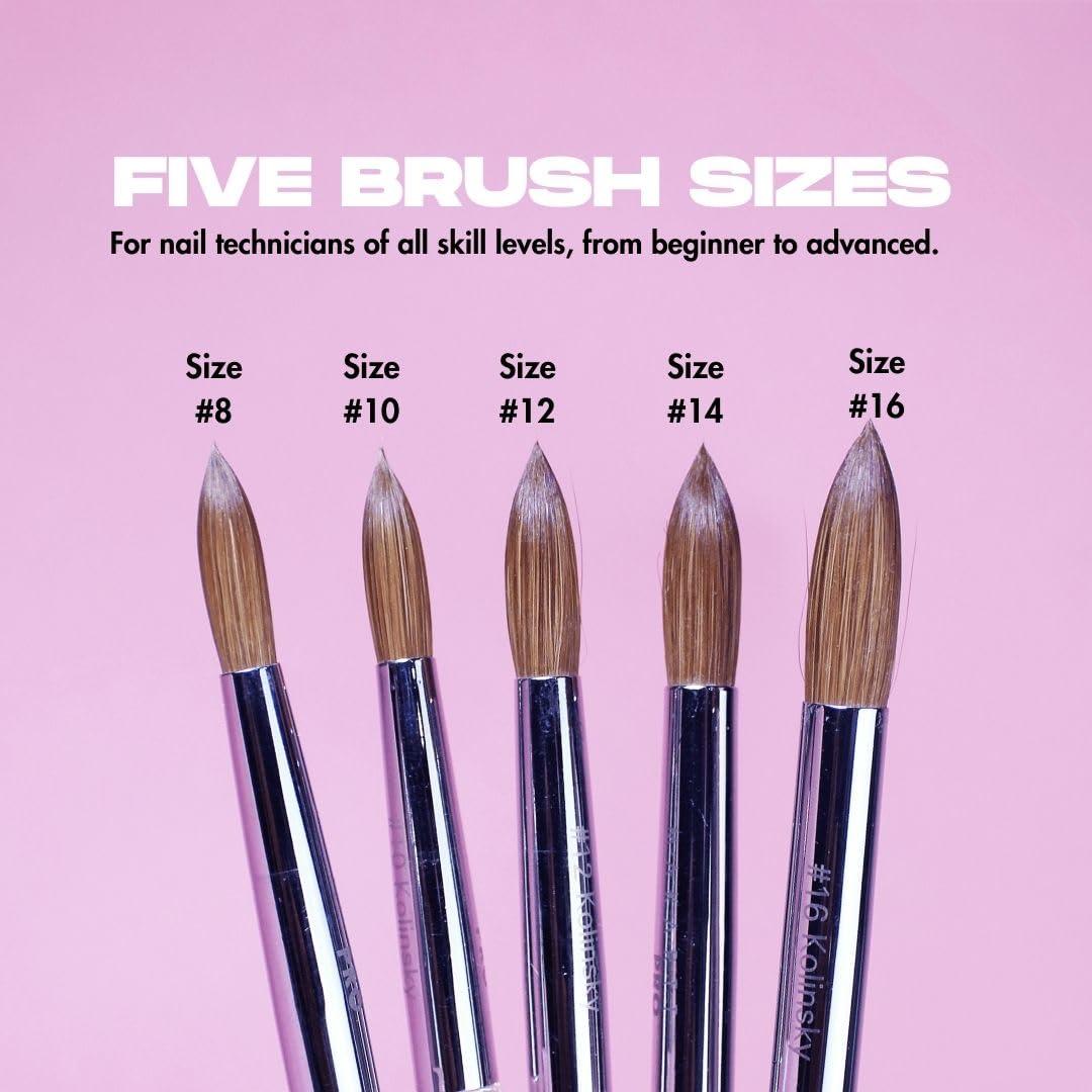 Pincel de Uñas Acrílico MakarttPro Kolinsky #8 para Monómero