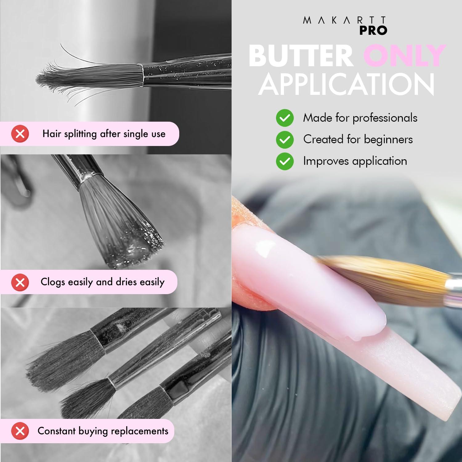 Pincel de Uñas Acrílico MakarttPro Kolinsky #8 para Monómero