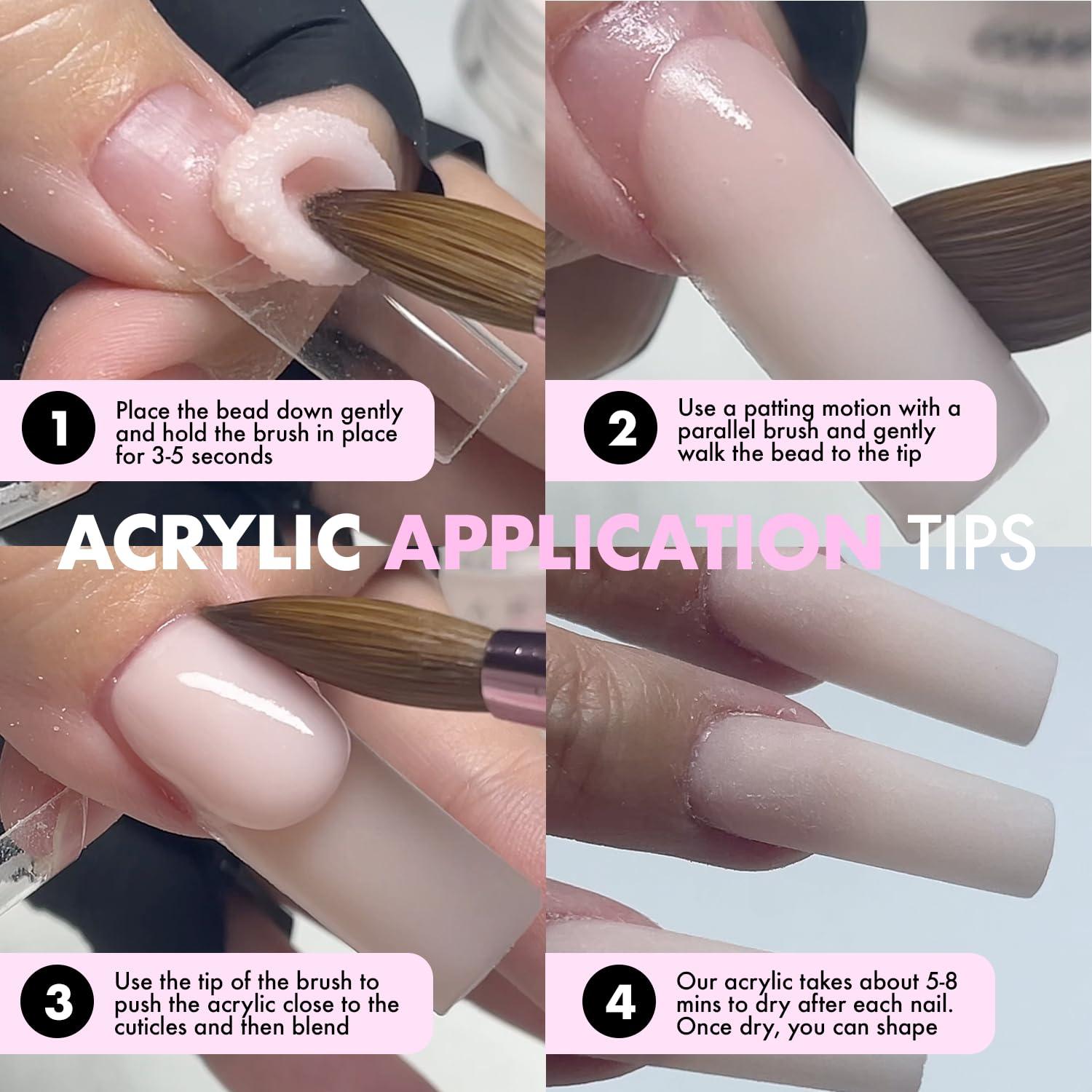 Pincel de Uñas Acrílico MakarttPro Kolinsky #8 para Monómero