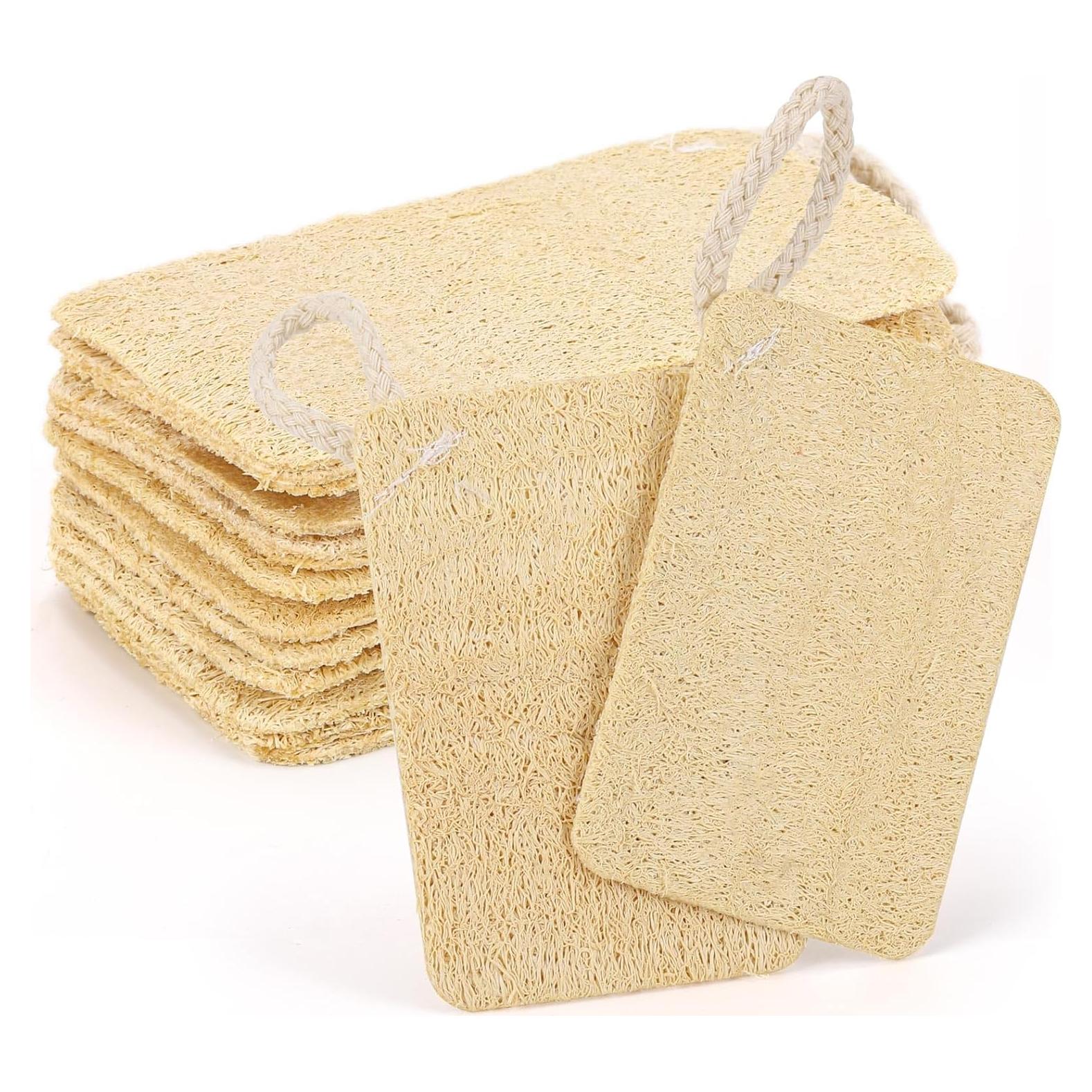 Esponjas Exfoliantes de Lufa Natural Tbestmax - 12 Piezas