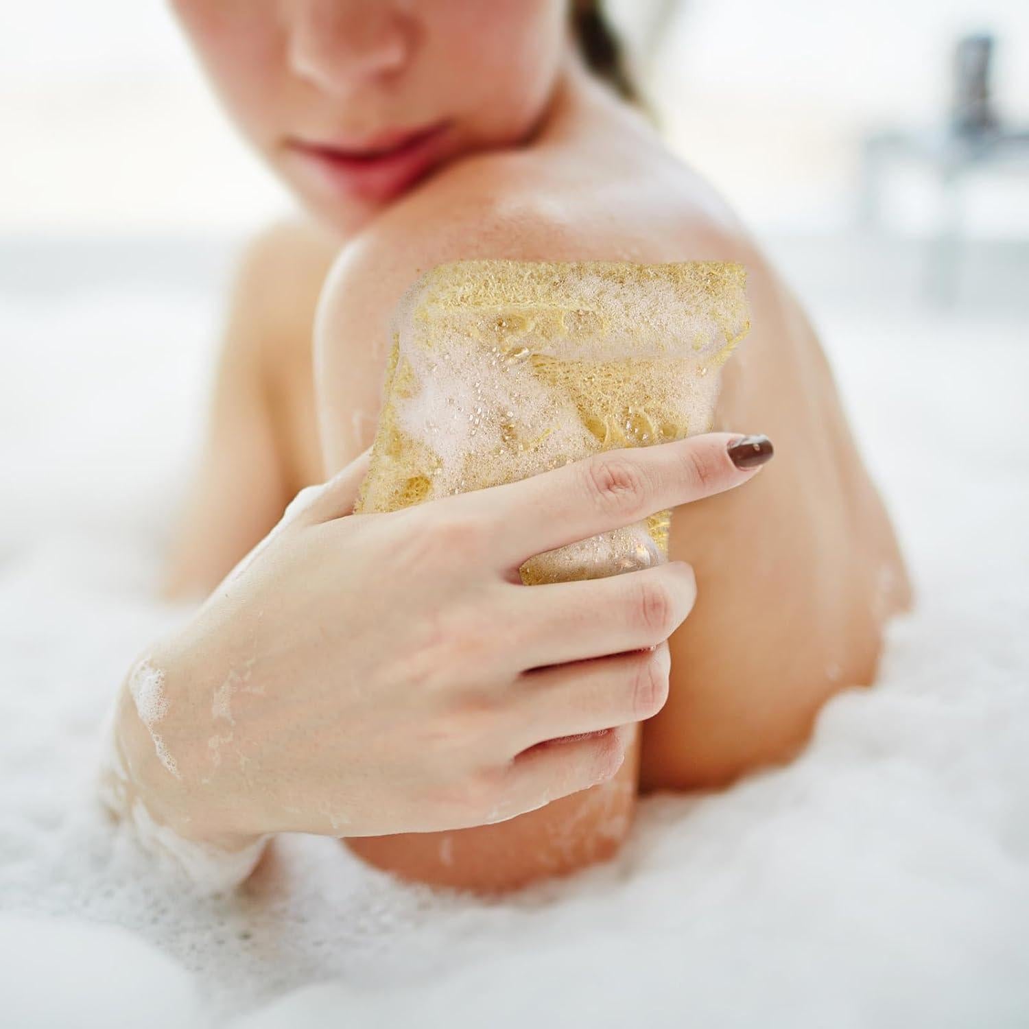 Esponjas Exfoliantes de Lufa Natural Tbestmax - 12 Piezas