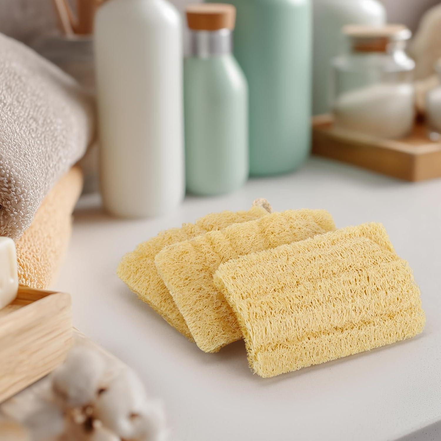 Esponjas Exfoliantes de Lufa Natural Tbestmax - 12 Piezas