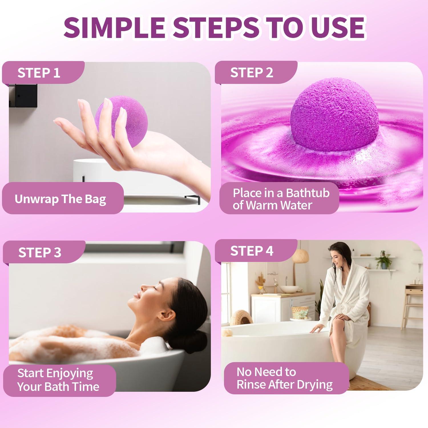 Set de 24 Bombas de Baño Aromáticas NEWFEIFAN - Hechas a Mano