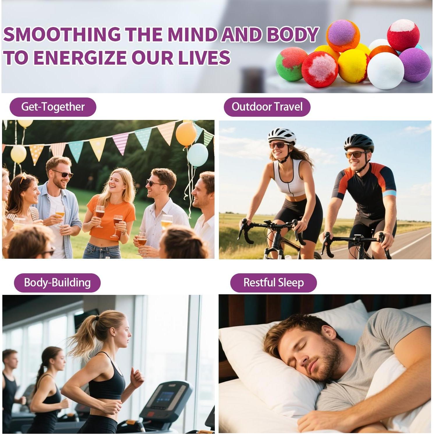 Set de 24 Bombas de Baño Aromáticas NEWFEIFAN - Hechas a Mano