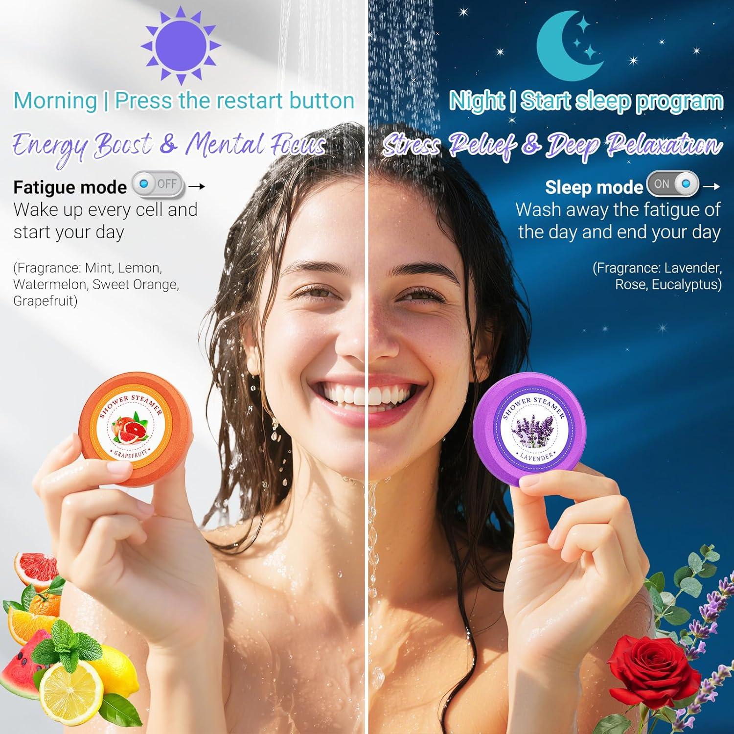 Bombas de Vapor para Ducha Aromaterapia Sanyi - 8 Aromas Naturales