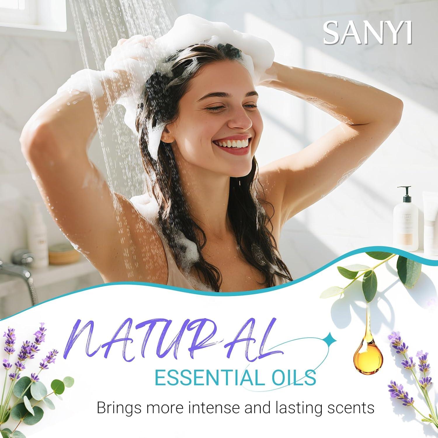 Bombas de Vapor para Ducha Aromaterapia Sanyi - 8 Aromas Naturales