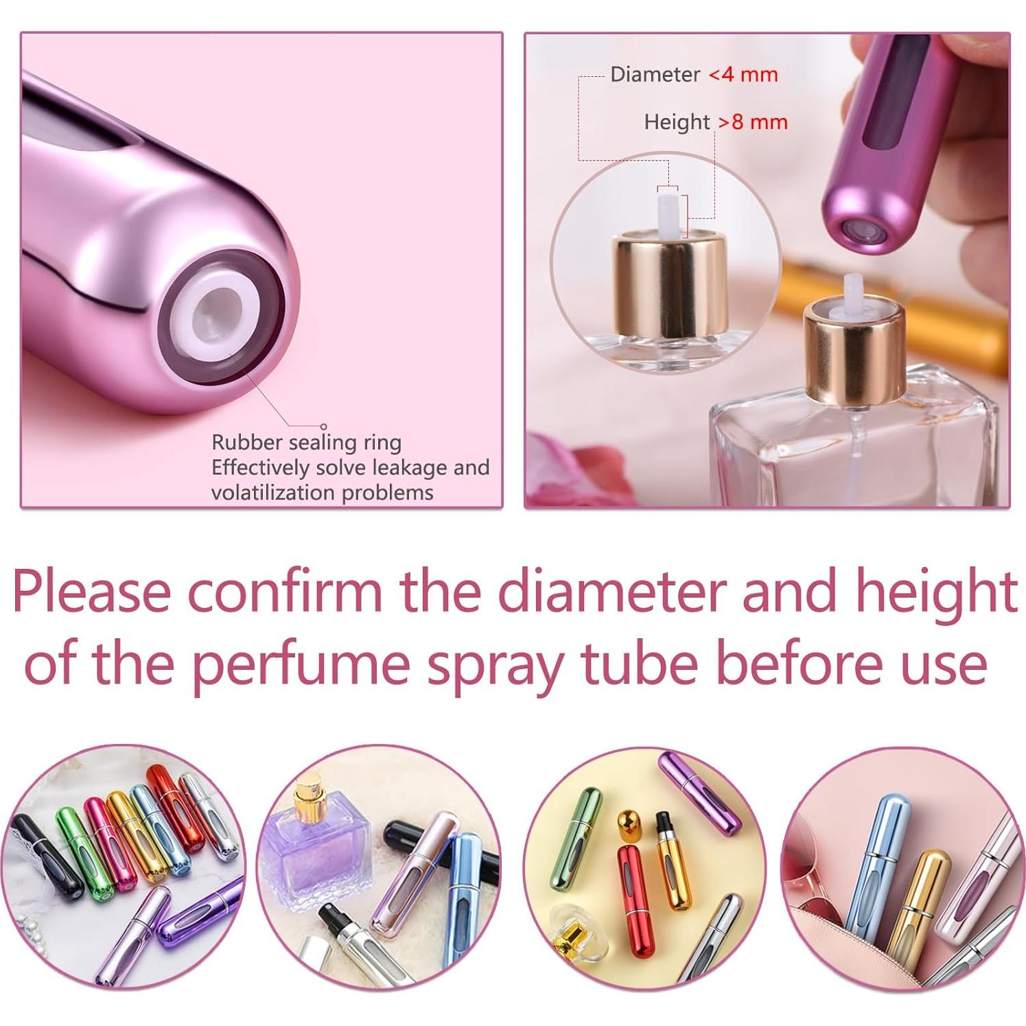 Botella Atomizador de Perfume Recargable Opasyo 5 ml - Pack 4