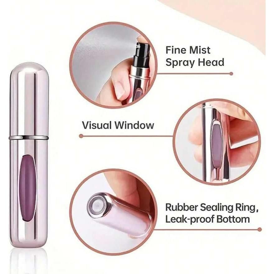 Botellas Atomizadoras de Perfume Recargables Genérico 5ml - Paquete de 4