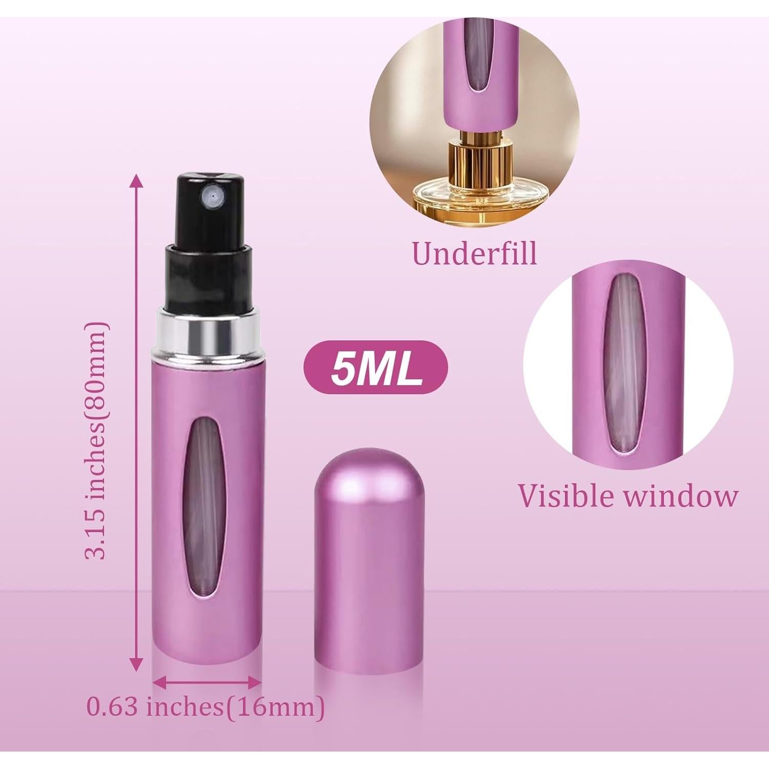 12 Botellas Atomizadoras de Perfume Recargables 5ml Hongliang