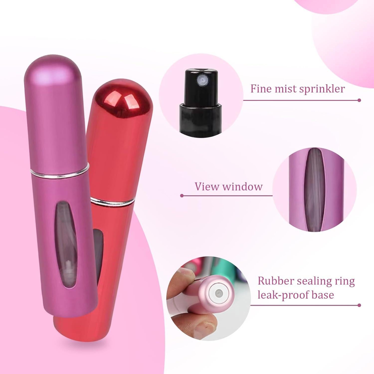 12 Botellas Atomizadoras de Perfume Recargables 5ml Hongliang