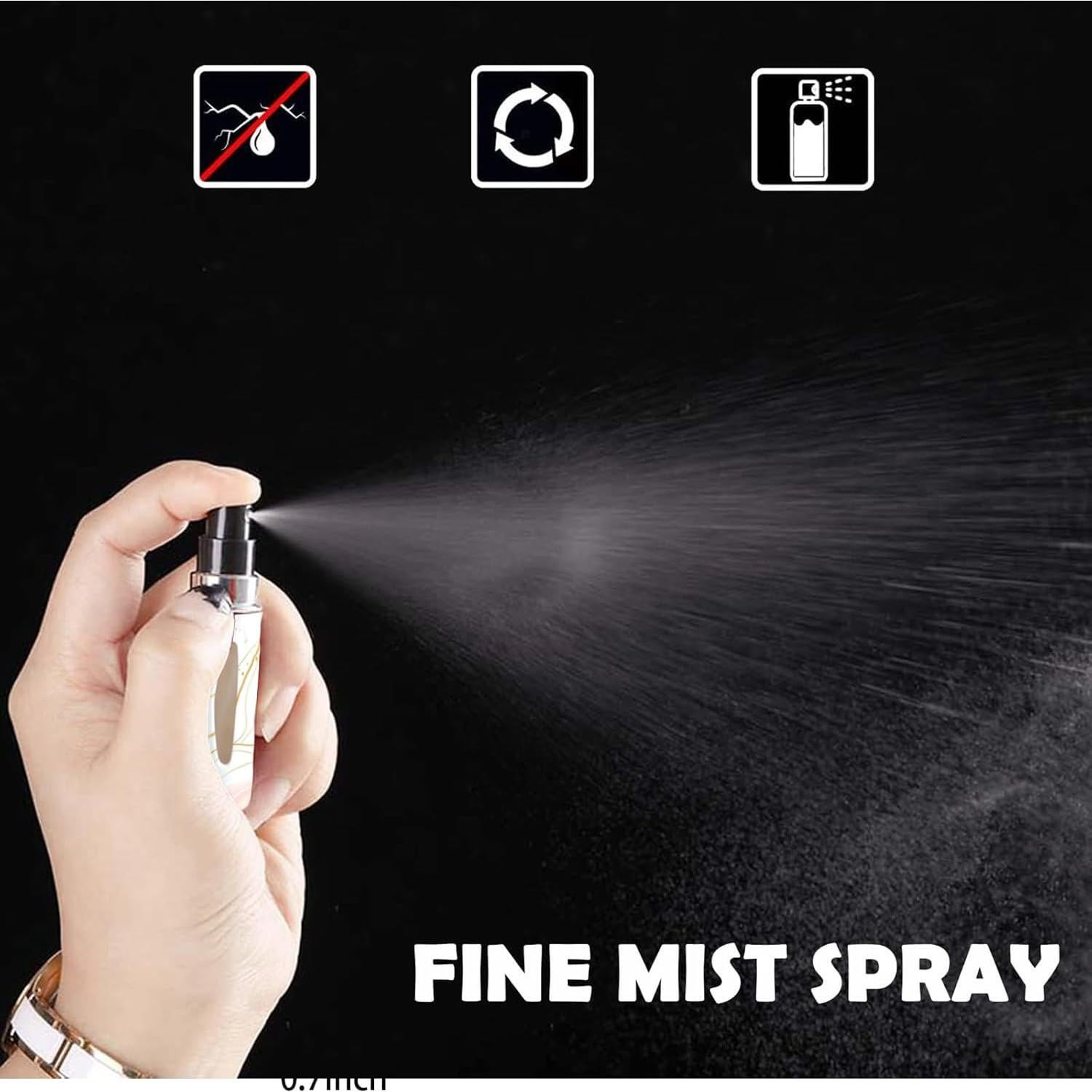 Botellas de Perfume de Viaje Syyflibb 5ml - Paquete de 2