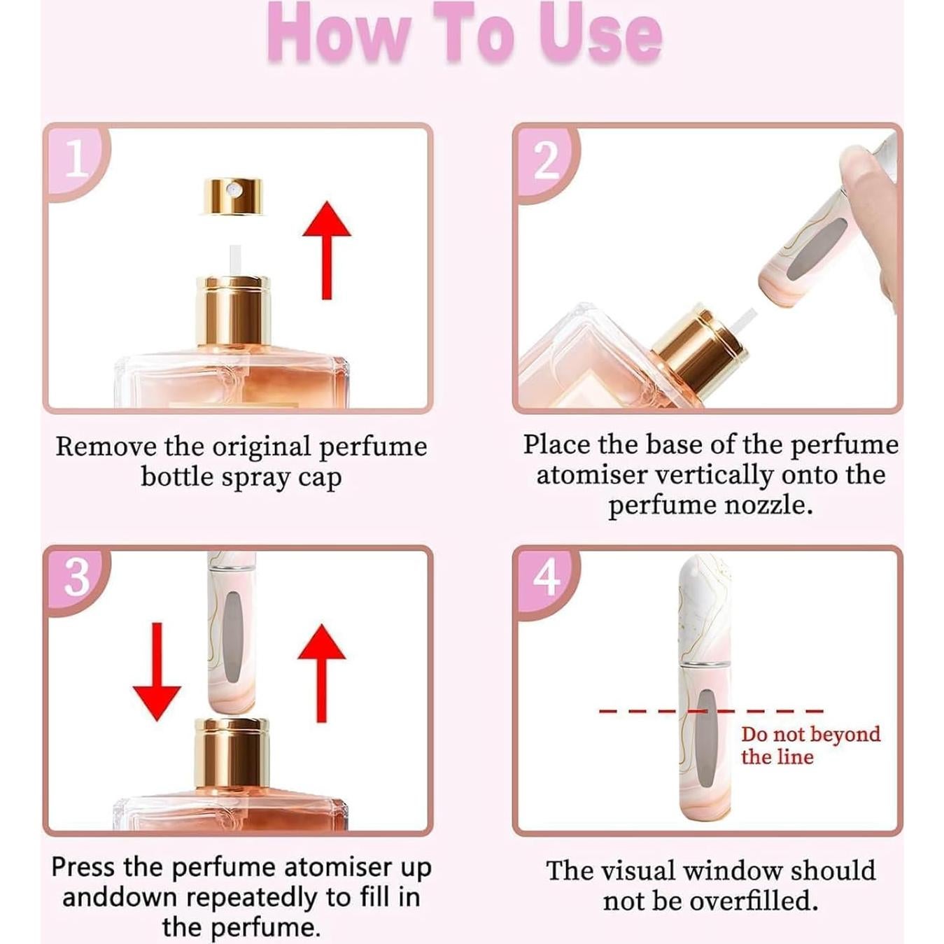 Botellas de Perfume de Viaje Syyflibb 5ml - Paquete de 2