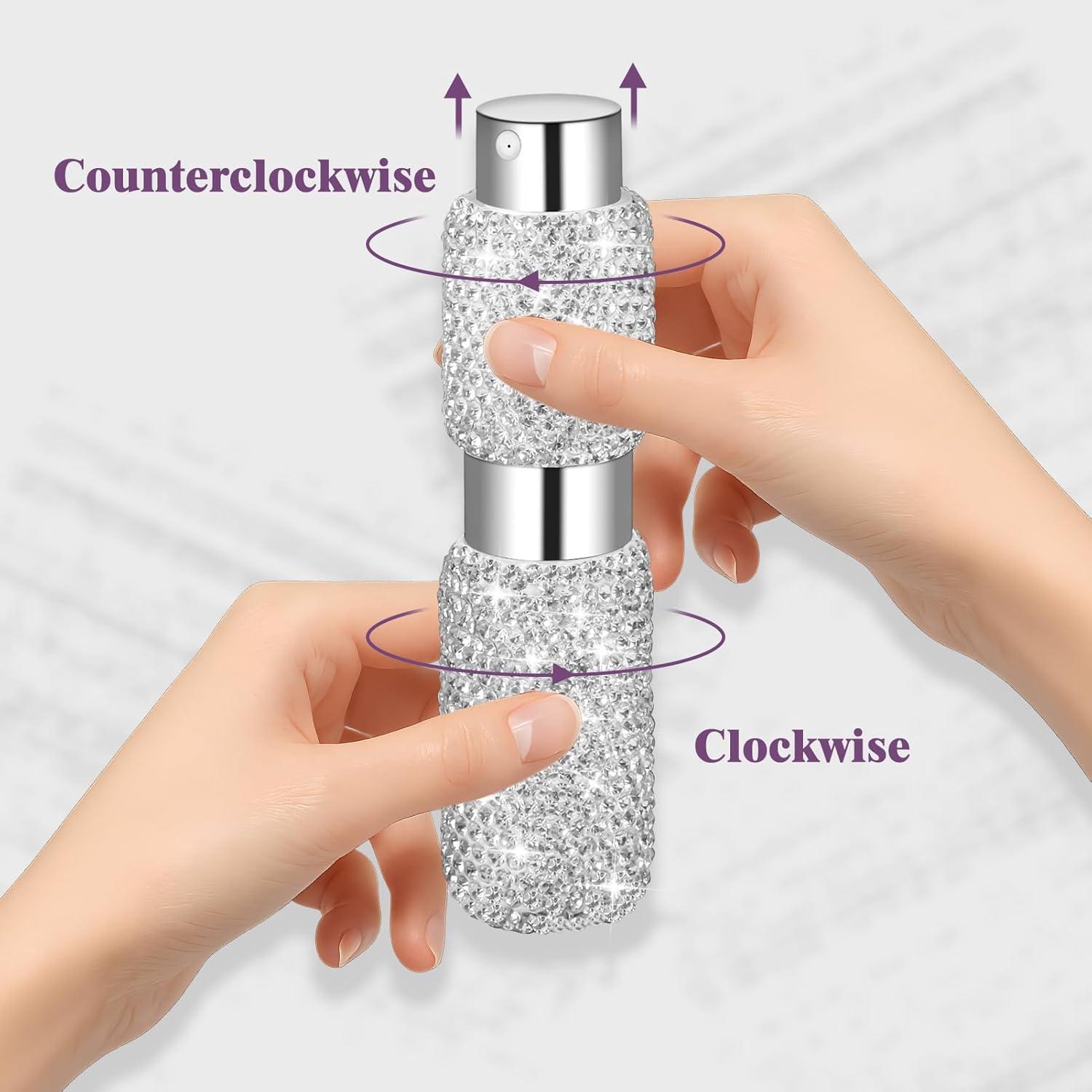 Botella de Perfume Recargable Shyshining 8ml Plata Viaje