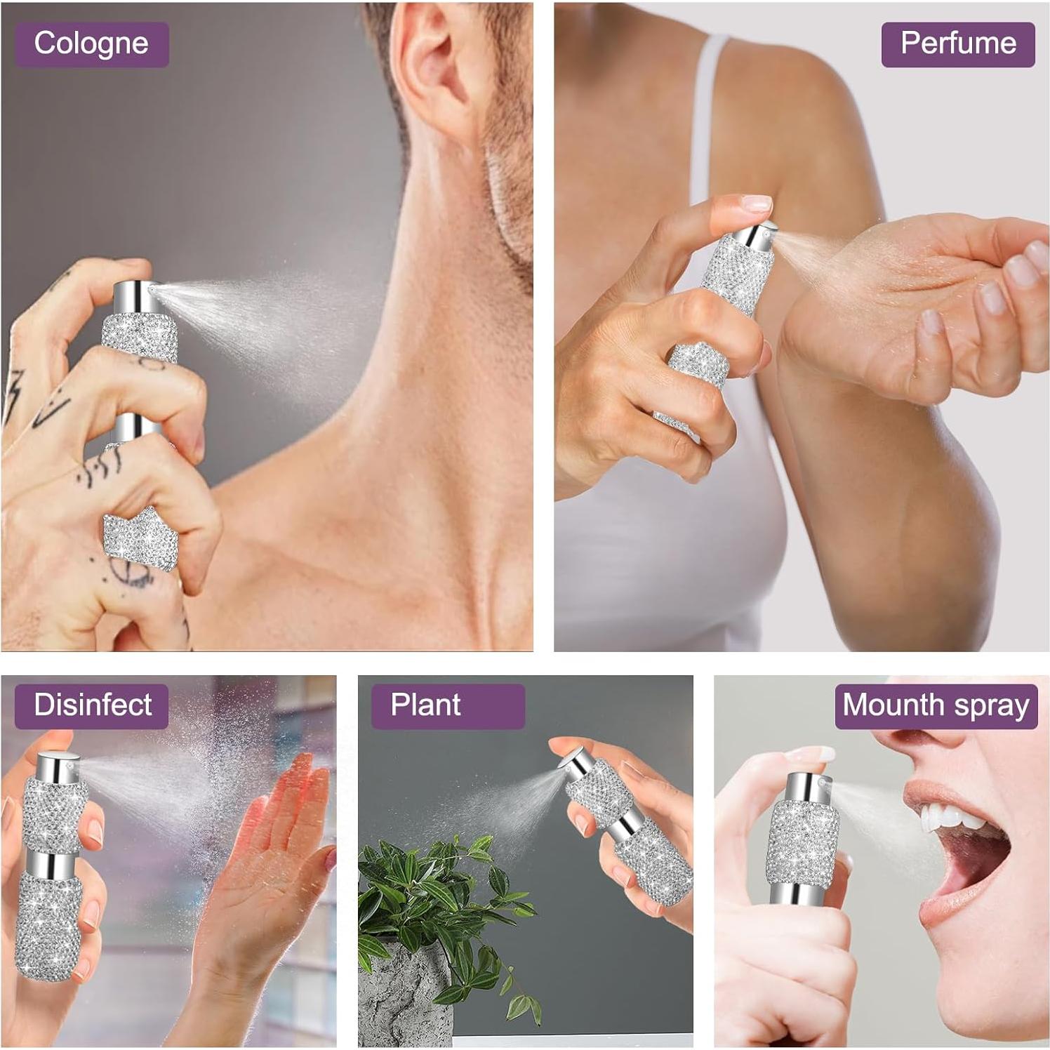 Botella de Perfume Recargable Shyshining 8ml Plata Viaje