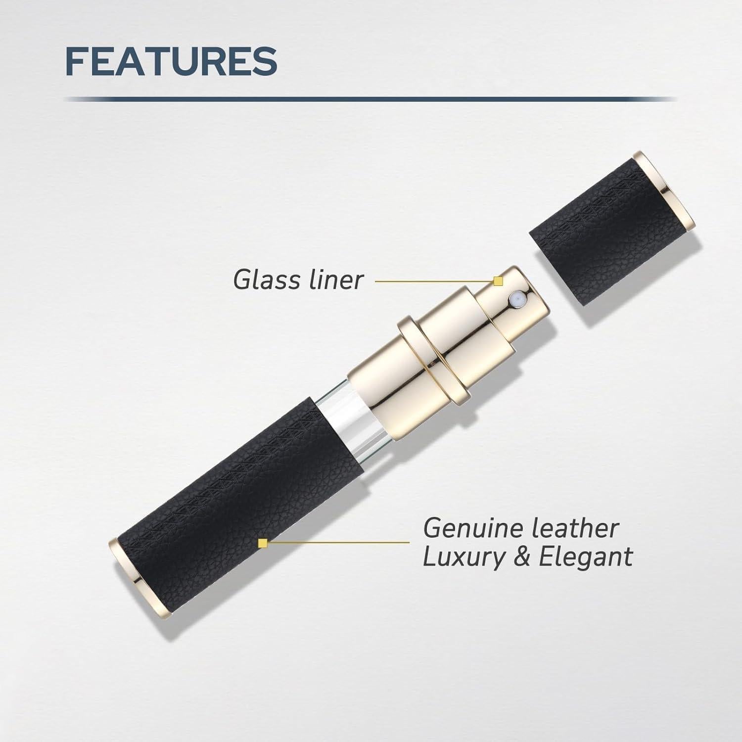 Atomizador de Perfume Rellenable Fusupak 10ml Marrón 2PCS