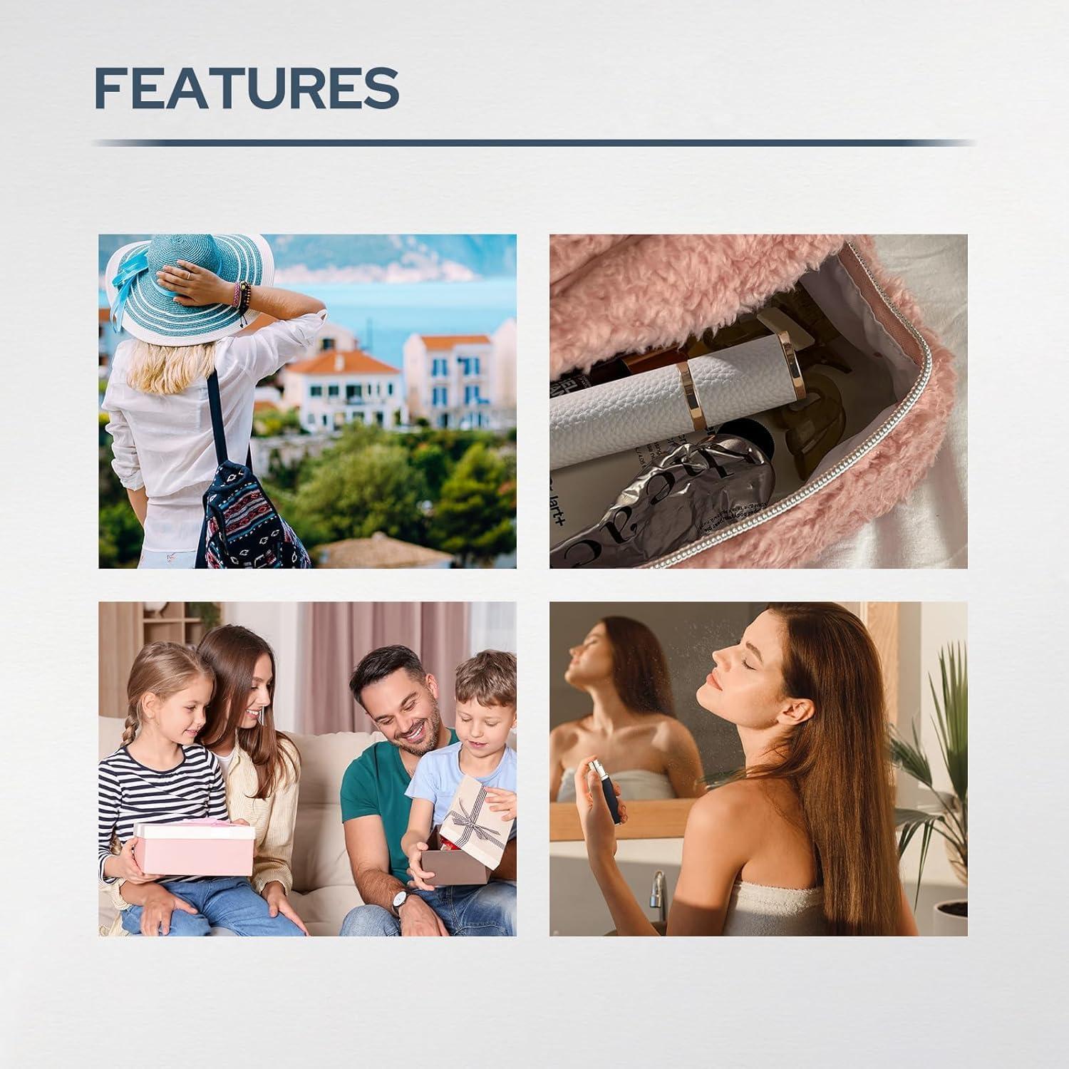 Atomizador de Perfume Rellenable Fusupak 10ml Marrón 2PCS