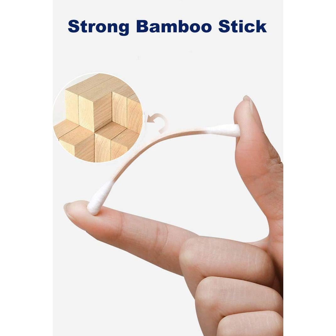 Bastones de Algodón Xumzee 300ct con Mango de Bambú