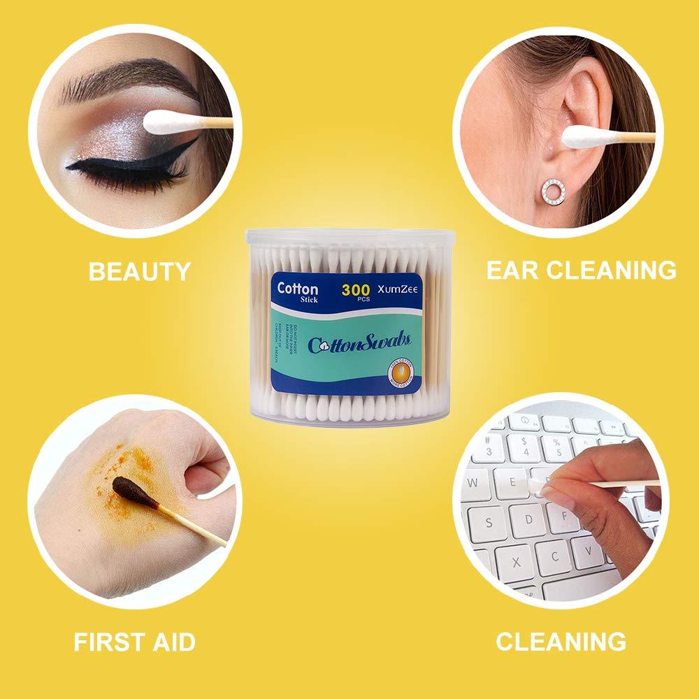 Bastones de Algodón Xumzee 300ct con Mango de Bambú