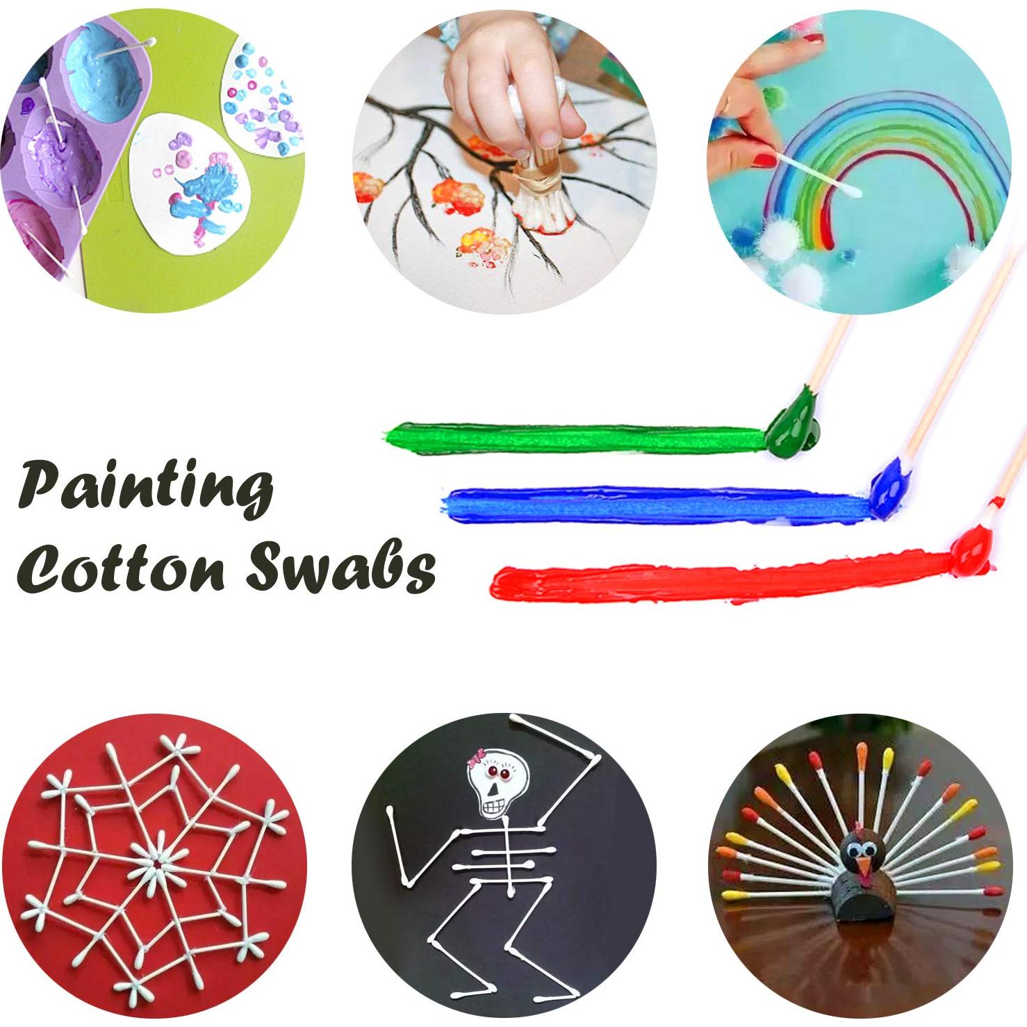 Hisopos de Algodón Premium Cibutyful 400 Unidades 7.6 cm