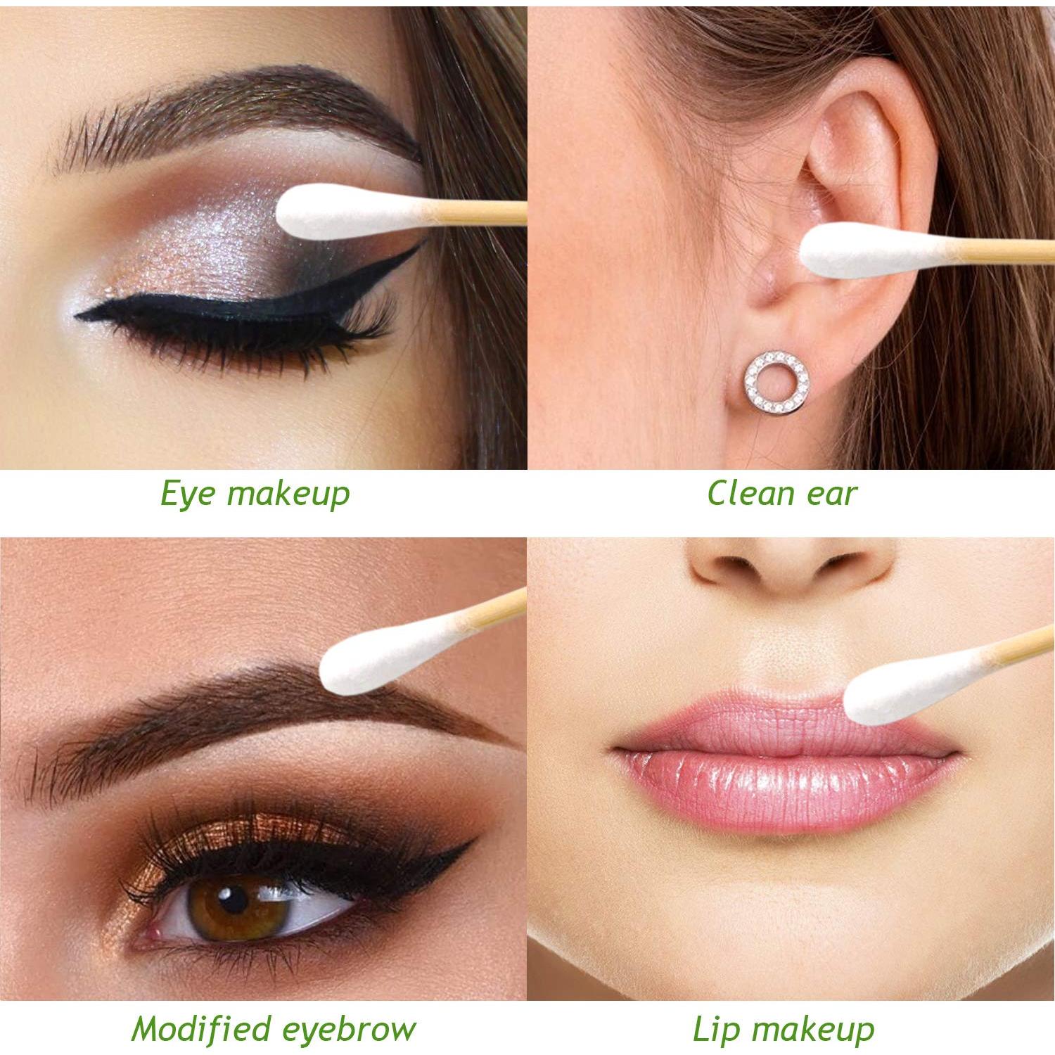 Hisopos de Algodón Premium Cibutyful 400 Unidades 7.6 cm