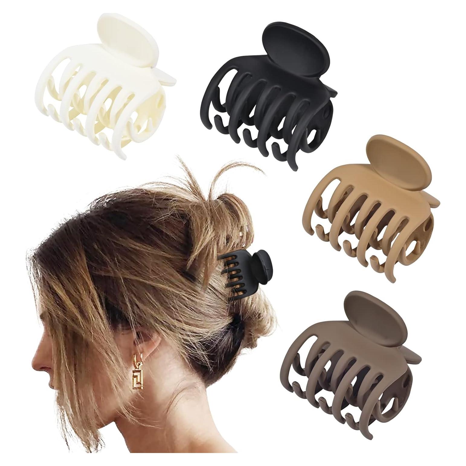 Clips de Pelo DEEKA Doble Fila Antideslizantes 4 Piezas