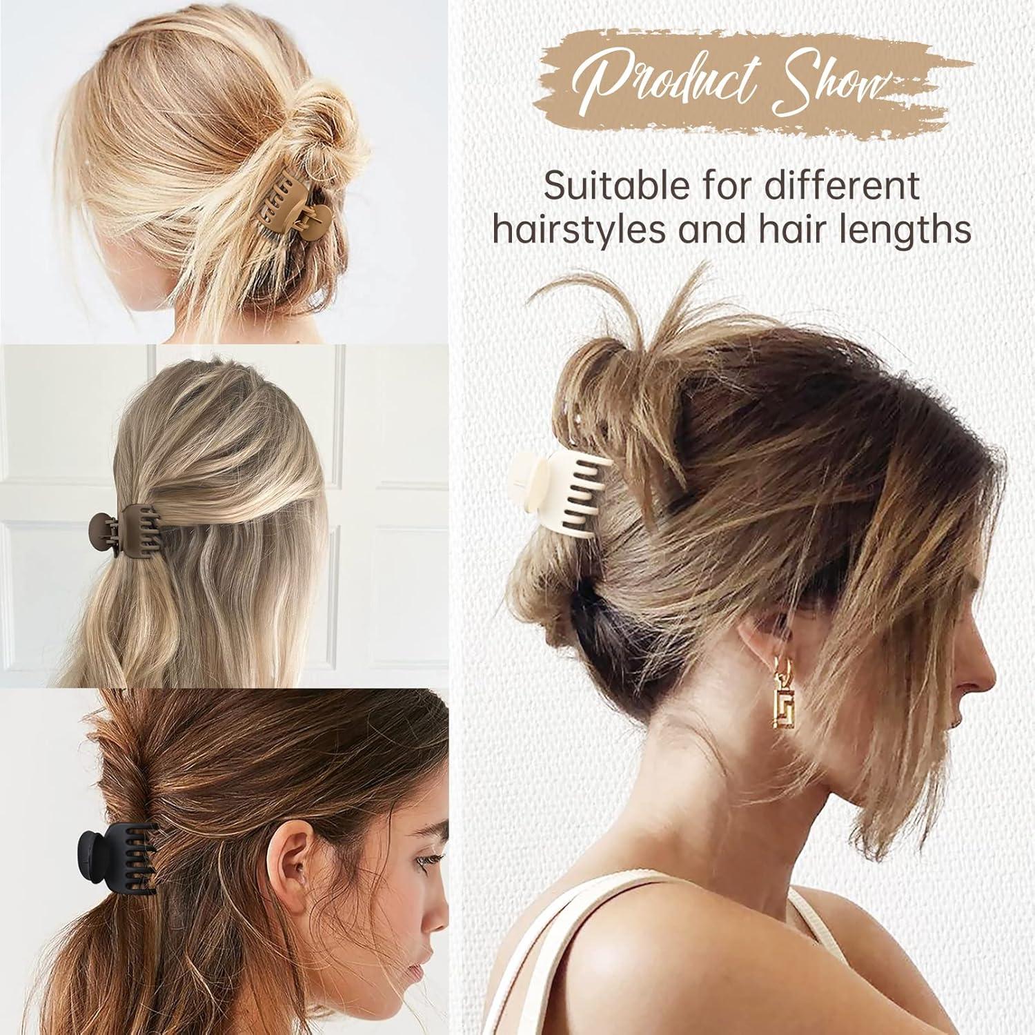 Clips de Pelo DEEKA Doble Fila Antideslizantes 4 Piezas