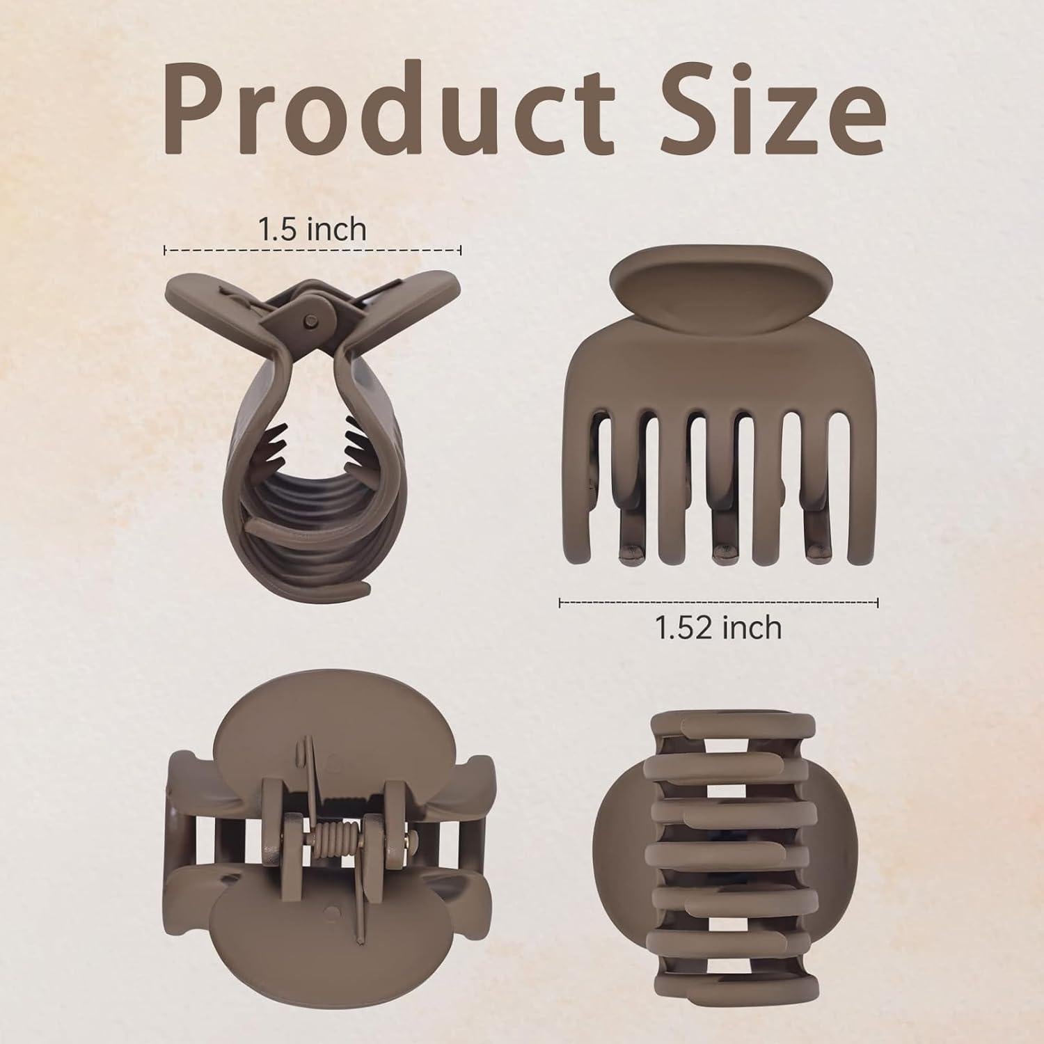 Clips de Pelo DEEKA Doble Fila Antideslizantes 4 Piezas