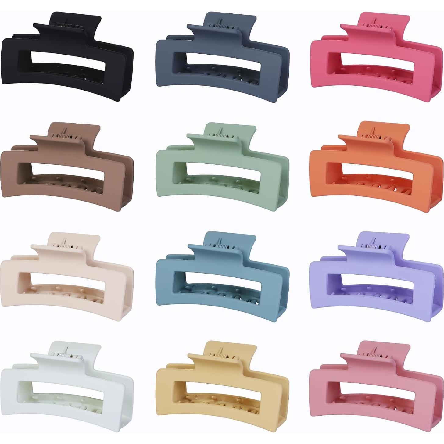 12 Clips para el Cabello Medianos Sisiaipu - Coloridos 8.9 cm