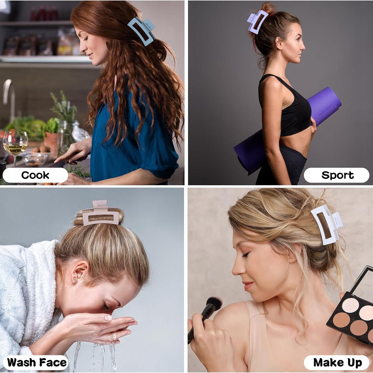 12 Clips para el Cabello Medianos Sisiaipu - Coloridos 8.9 cm