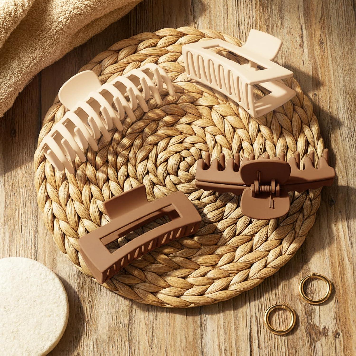 Clips de Cabello Grandes Ms. Pen - Paquete de 8, 10.9 cm