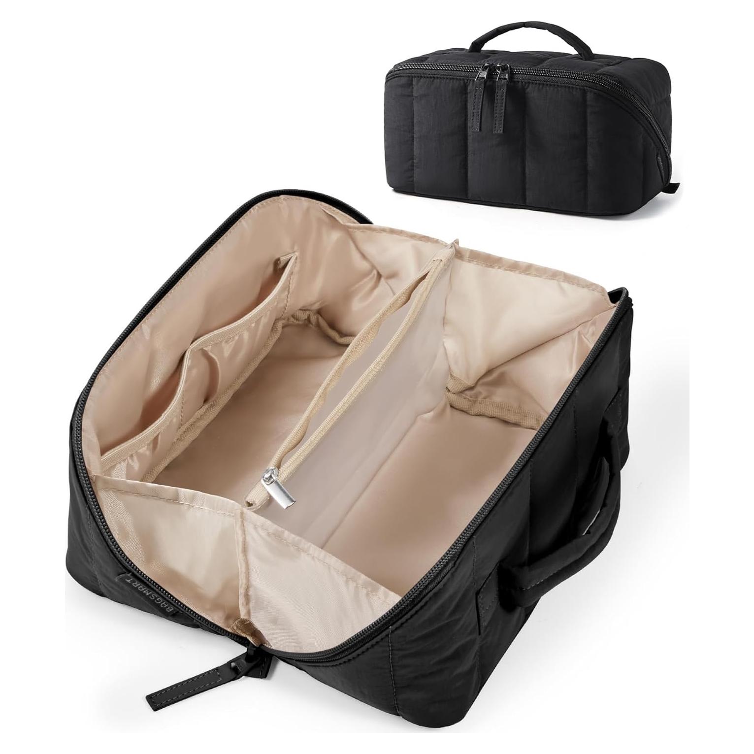 Bolsa de Maquillaje Acolchada BAGSMART Negra 24.89x12.99cm