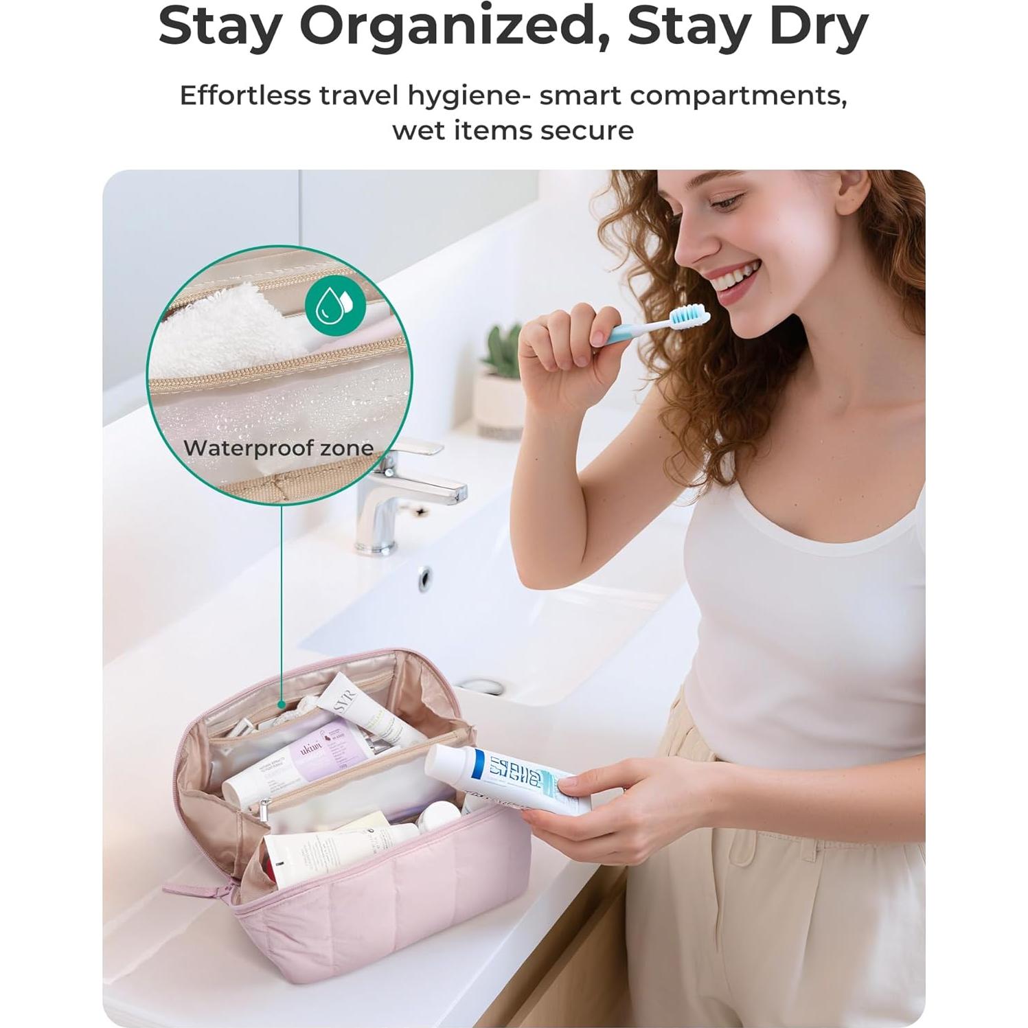 Bolsa de Maquillaje Acolchada BAGSMART Negra 24.89x12.99cm