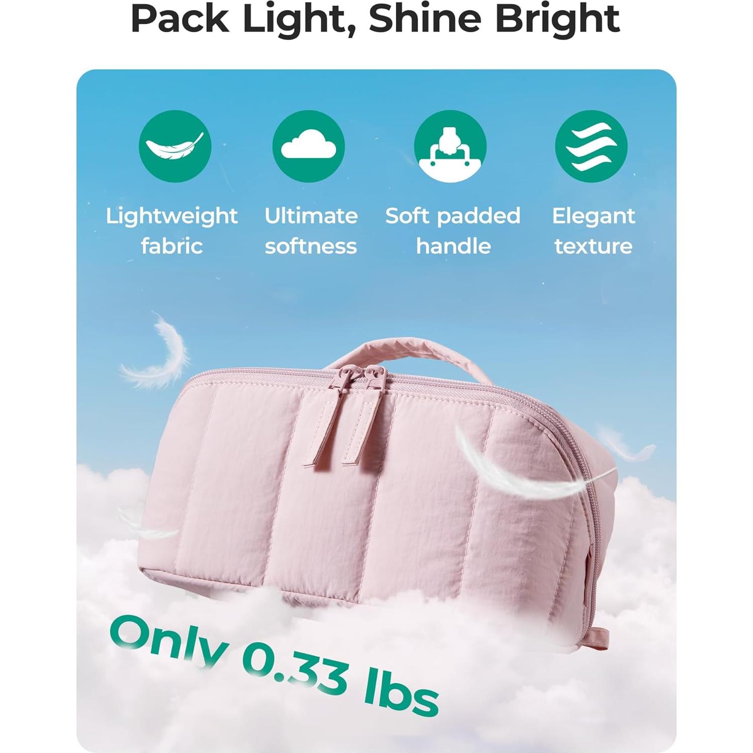 Bolsa de Maquillaje Acolchada BAGSMART Negra 24.89x12.99cm