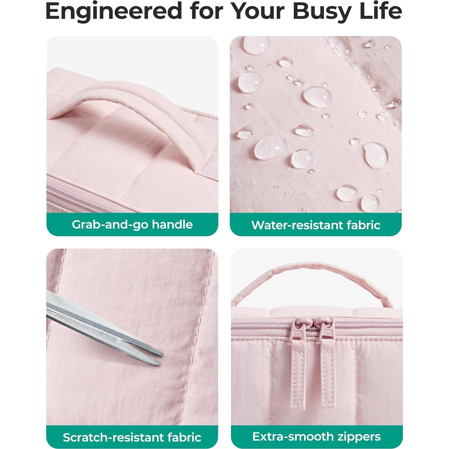 Bolsa de Maquillaje Acolchada BAGSMART Negra 24.89x12.99cm