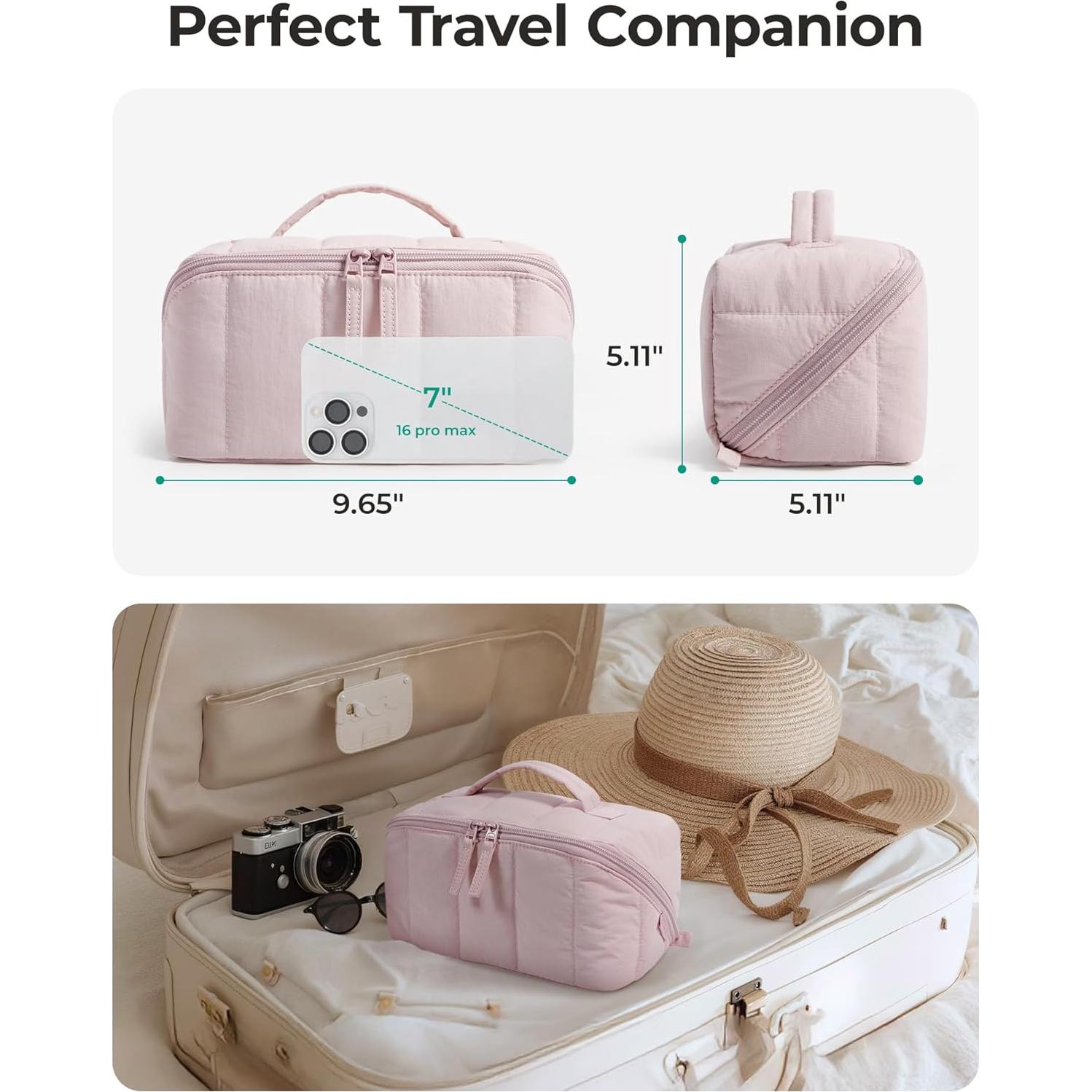 Bolsa de Maquillaje Acolchada BAGSMART Negra 24.89x12.99cm