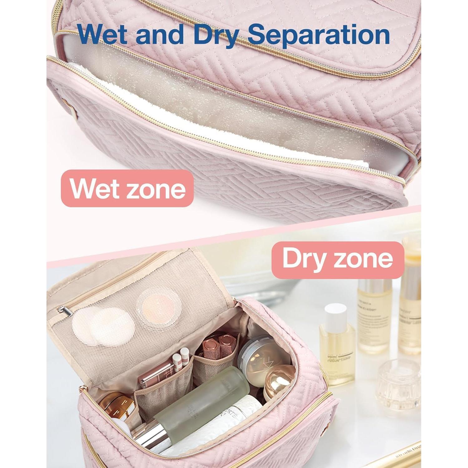 Bolsa de Aseo de Viaje BAGSMART para Mujeres - Grande Rosa