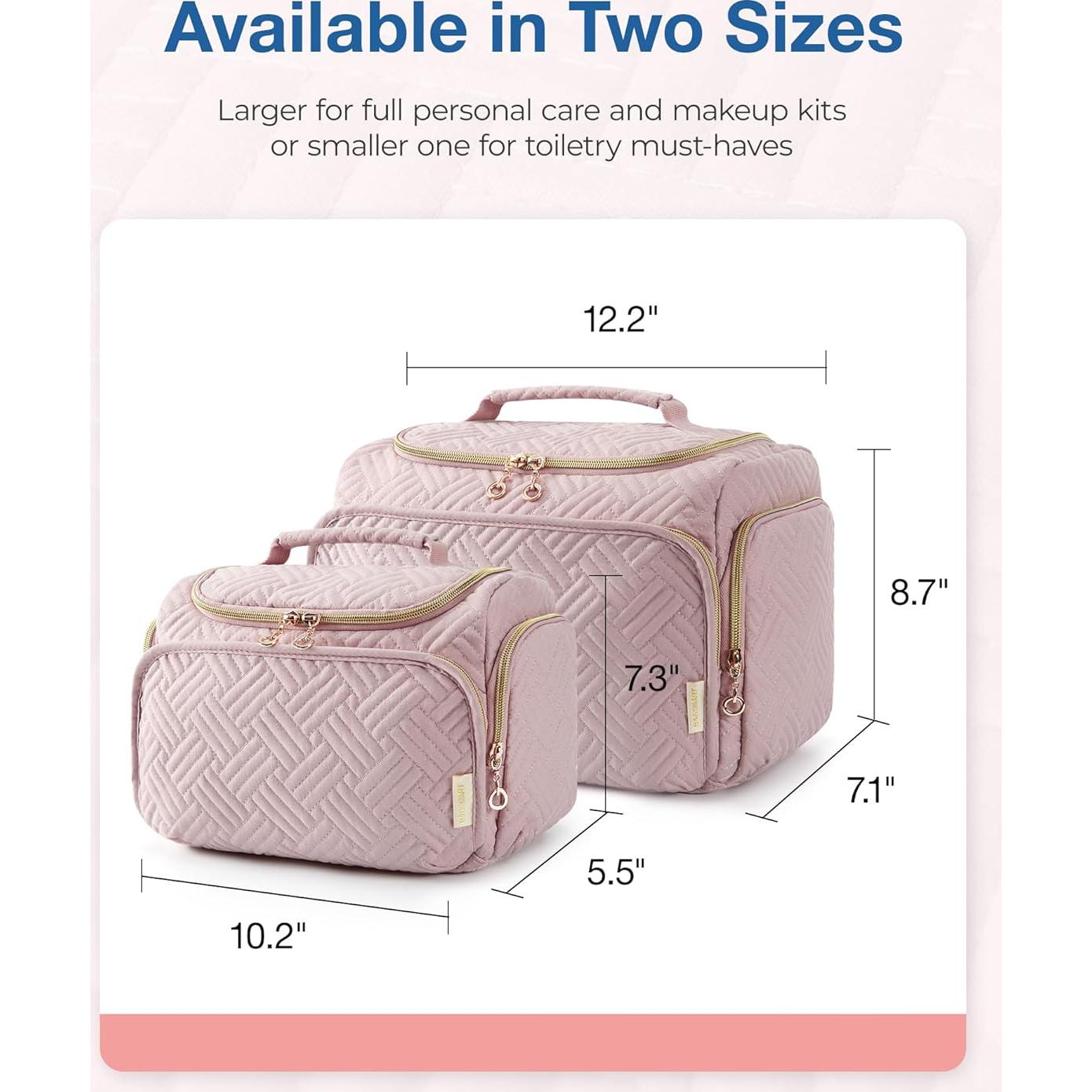 Bolsa de Aseo de Viaje BAGSMART para Mujeres - Grande Rosa