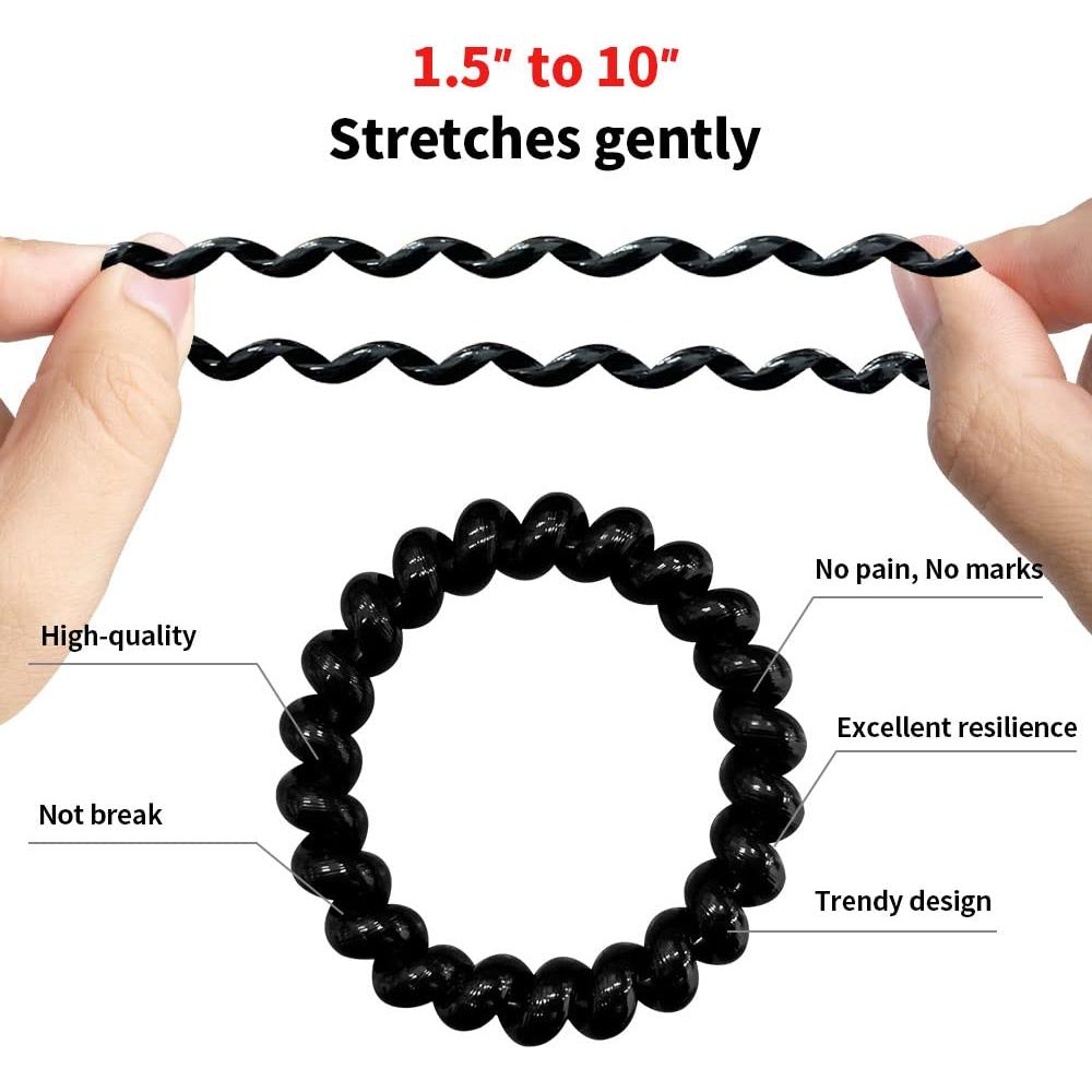 Espirales de Cabello BelleJiu - Set 12P - Lazos Elásticos Sin Marcas