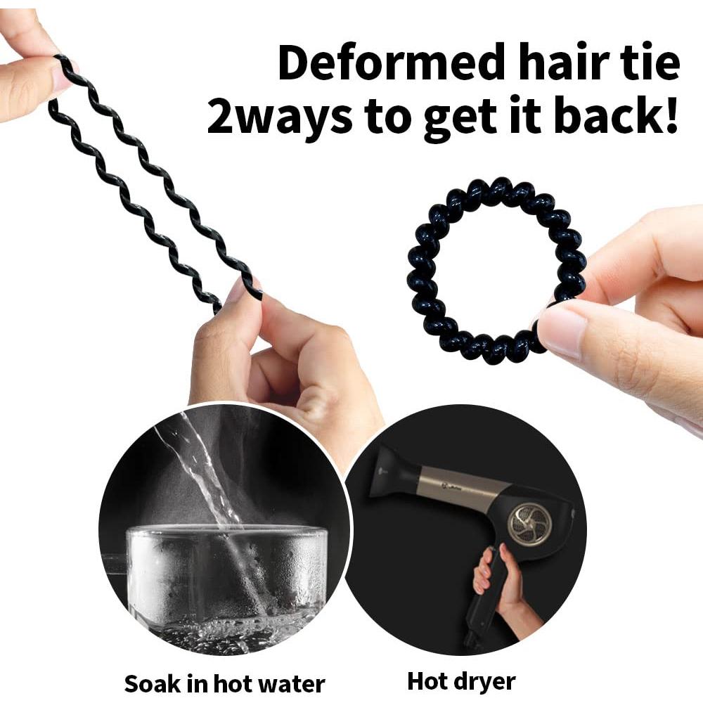 Espirales de Cabello BelleJiu - Set 12P - Lazos Elásticos Sin Marcas