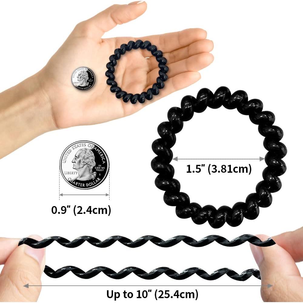 Espirales de Cabello BelleJiu - Set 12P - Lazos Elásticos Sin Marcas