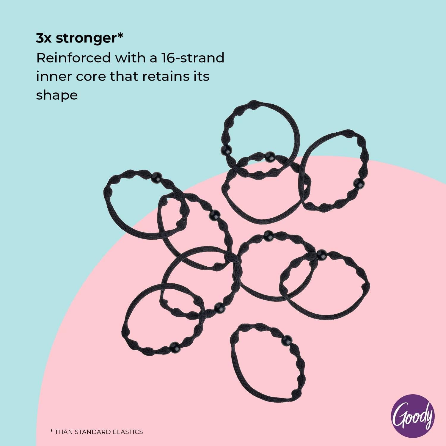 Bandas para Cabello Goody Ouchless 10 Piezas Negras Sin Daño