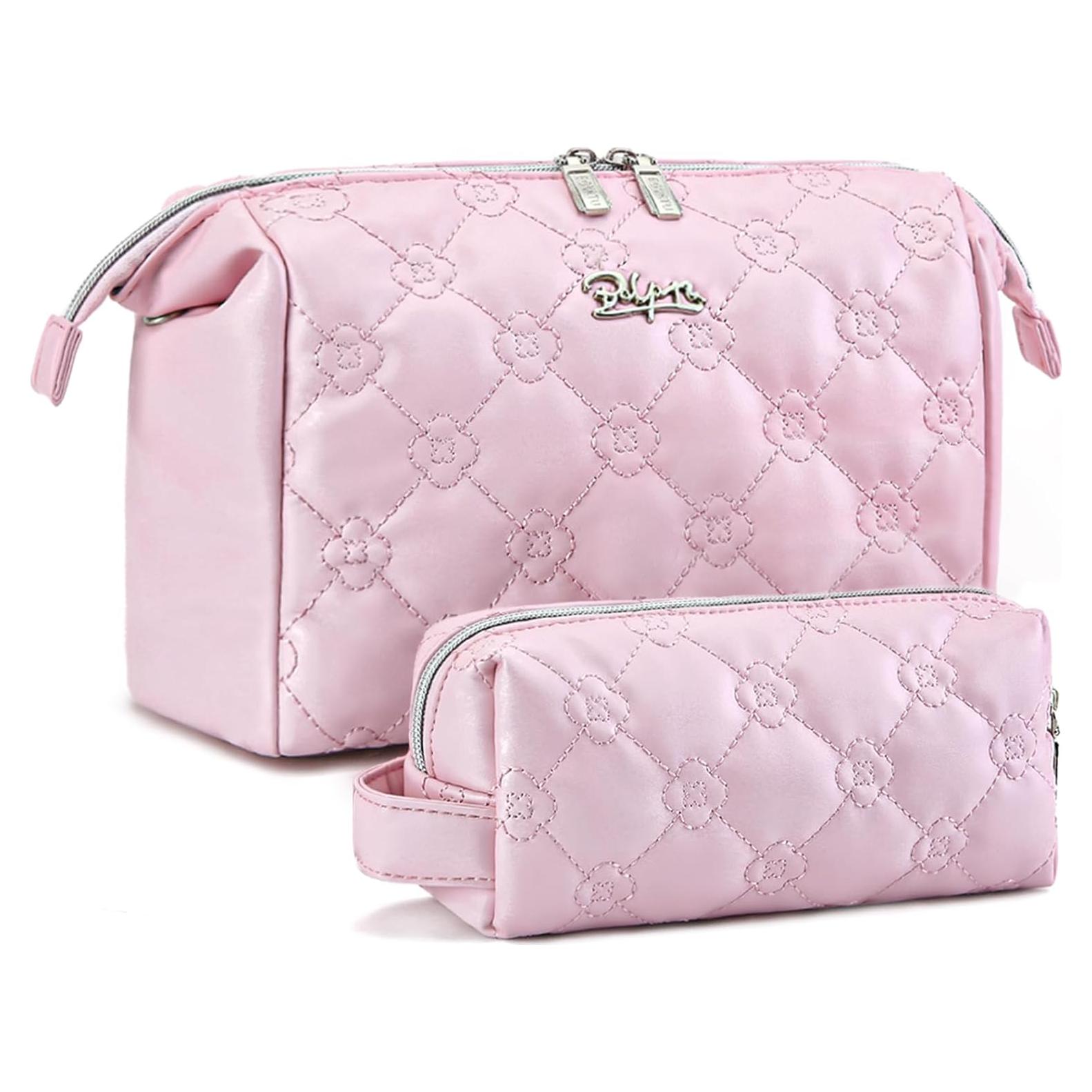 Set de 2 Bolsas de Maquillaje de Viaje BOYATU Rosa