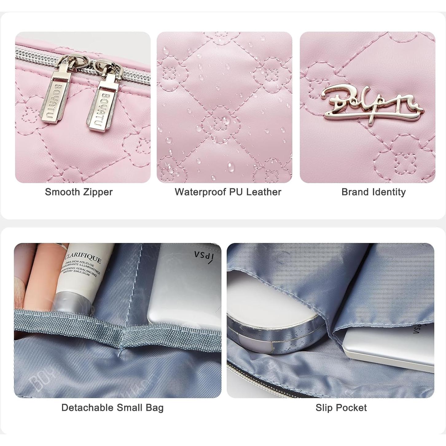 Set de 2 Bolsas de Maquillaje de Viaje BOYATU Rosa