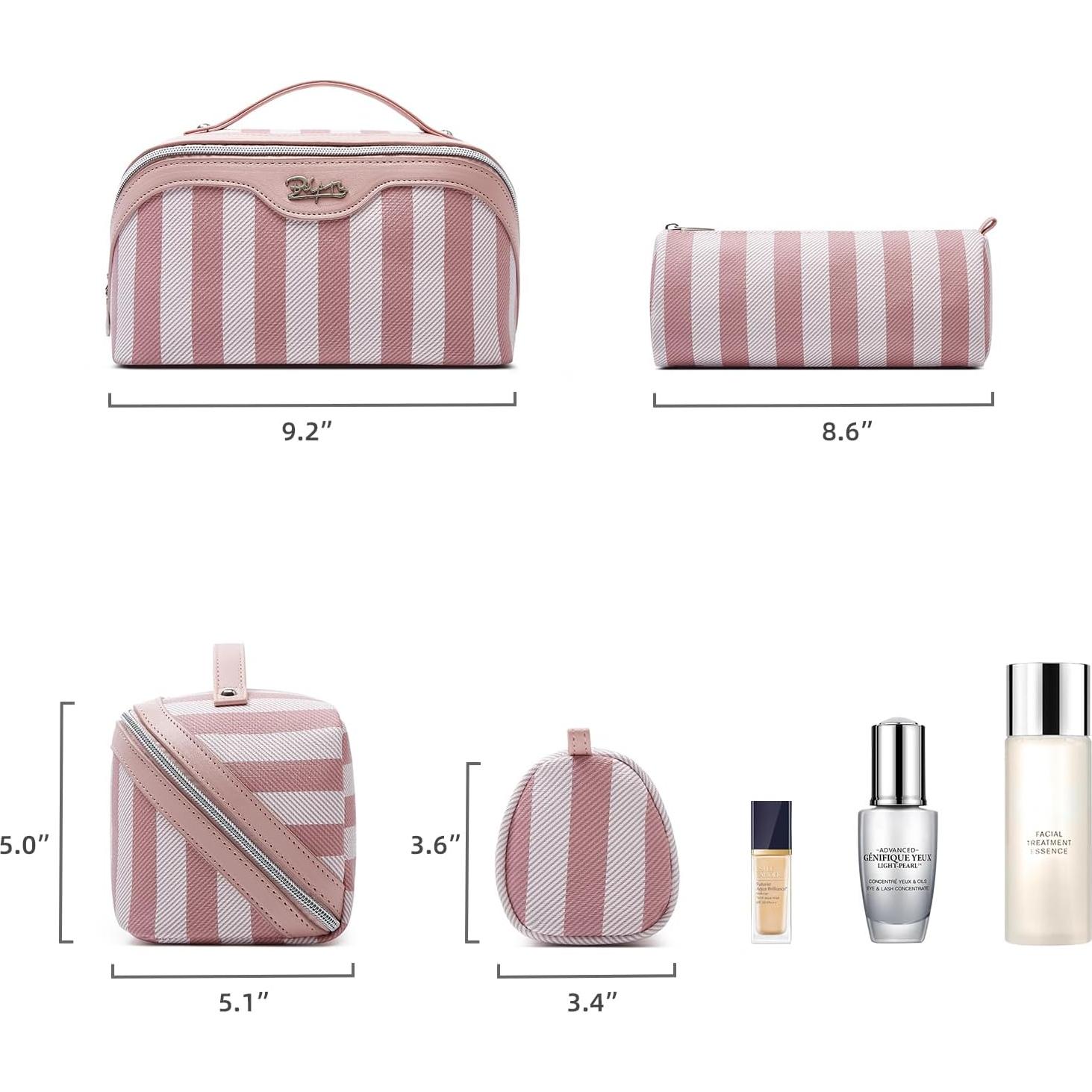 Bolsa de Maquillaje de Viaje BOYATU Rosa - Set 3 Bolsas Cosméticas